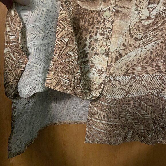 Conrad C Safari Tiger Print 2 piece blouse and skirt (slight sheer) - Picture 6 of 13